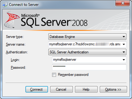 اتصال به سرور در sql server