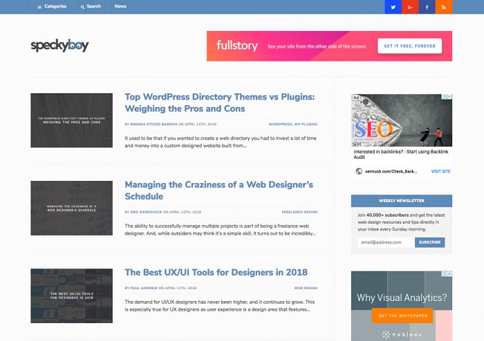 آموزش طراحی وب با سایت SpeckyBoy